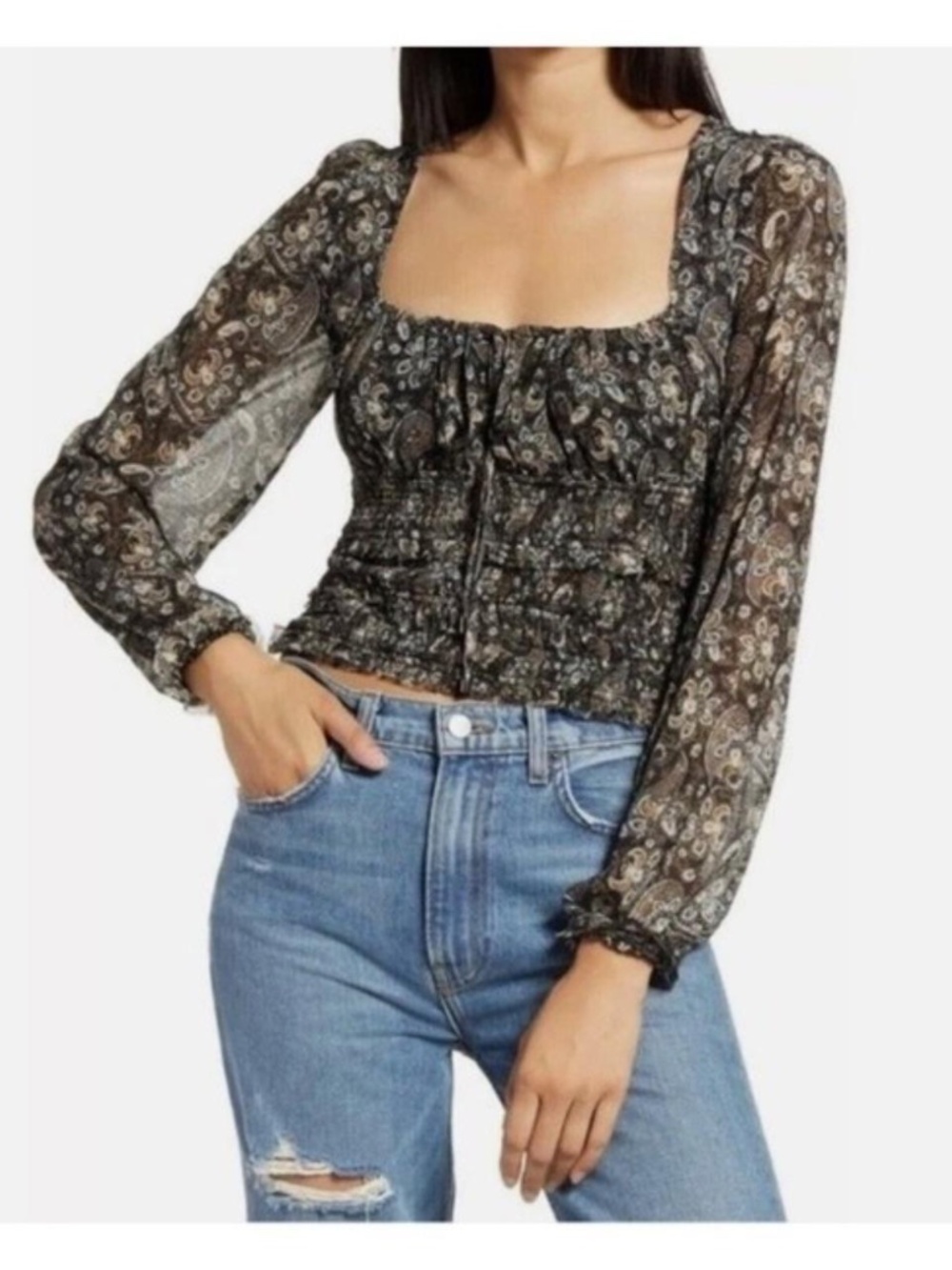 Free People Paisley Blouse